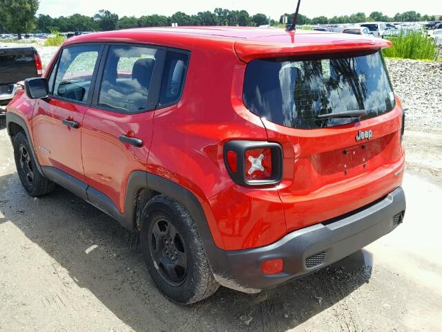 ZACCJAAT2FPB93649 - 2015 JEEP RENEGADE S RED photo 3