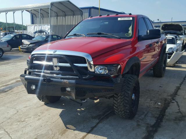 3D7KU28C74G141274 - 2004 DODGE RAM 2500 S RED photo 2