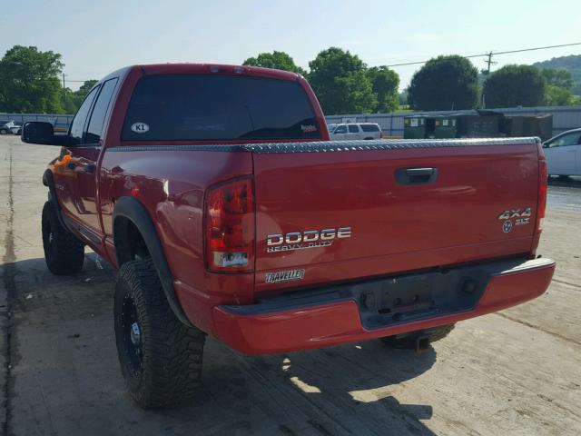 3D7KU28C74G141274 - 2004 DODGE RAM 2500 S RED photo 3