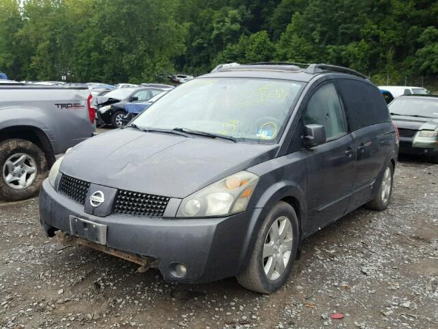 5N1BV28U54N359961 - 2004 NISSAN QUEST S CHARCOAL photo 2