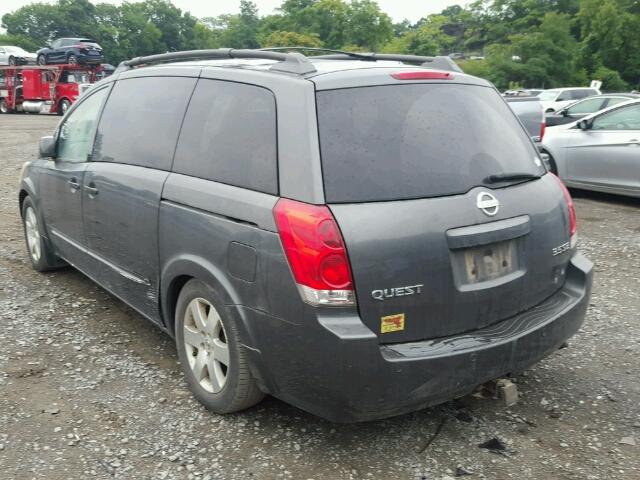 5N1BV28U54N359961 - 2004 NISSAN QUEST S CHARCOAL photo 3