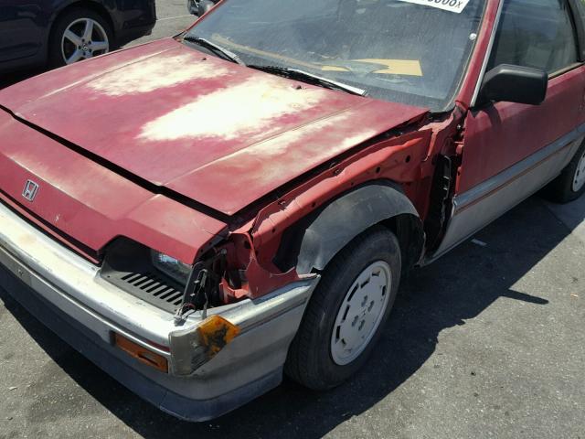 JHMAF5324FS013245 - 1985 HONDA CIVIC 1500 RED photo 9