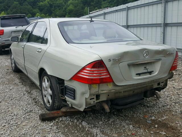 WDBNG84J35A454505 - 2005 MERCEDES-BENZ S 500 4MAT GOLD photo 3