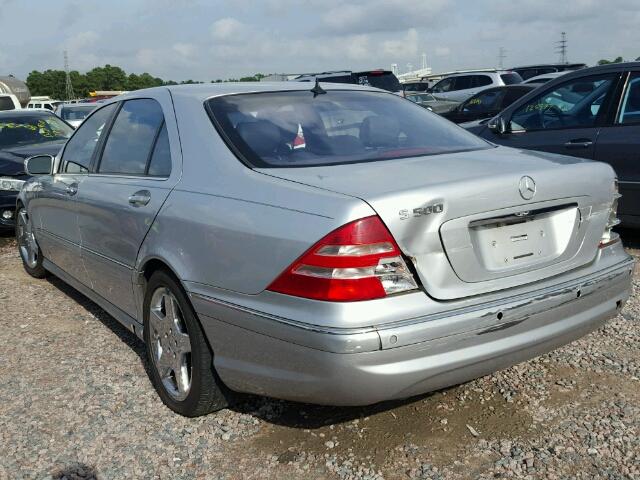 WDBNG75J21A150987 - 2001 MERCEDES-BENZ S 500 SILVER photo 3