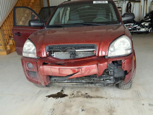 KM8JM12B98U756651 - 2008 HYUNDAI TUCSON GLS RED photo 9