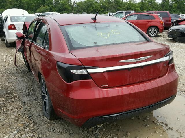 1C3CCBCG2DN737366 - 2013 CHRYSLER 200 LIMITE RED photo 3