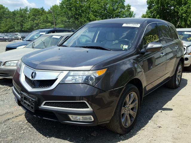 2HNYD2H53BH532371 - 2011 ACURA MDX ADVANC CHARCOAL photo 2