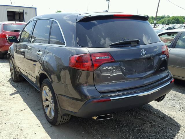 2HNYD2H53BH532371 - 2011 ACURA MDX ADVANC CHARCOAL photo 3