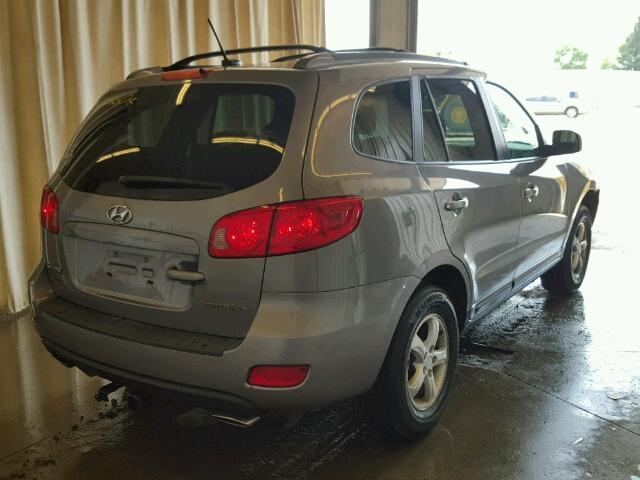 5NMSG13D37H122452 - 2007 HYUNDAI SANTA FE G GRAY photo 4