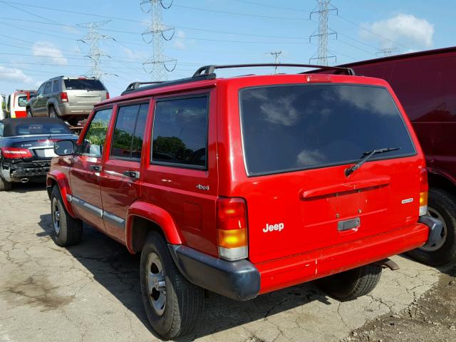 1J4FF48S11L594615 - 2001 JEEP CHEROKEE S RED photo 3