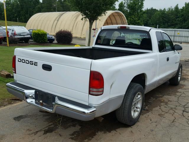 1B7GL22X71S281408 - 2001 DODGE DAKOTA WHITE photo 4