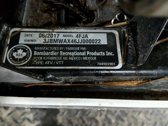3JBMWAX46JJ000022 - 2018 CAN-AM RENEGADE X 黑色 照片 20