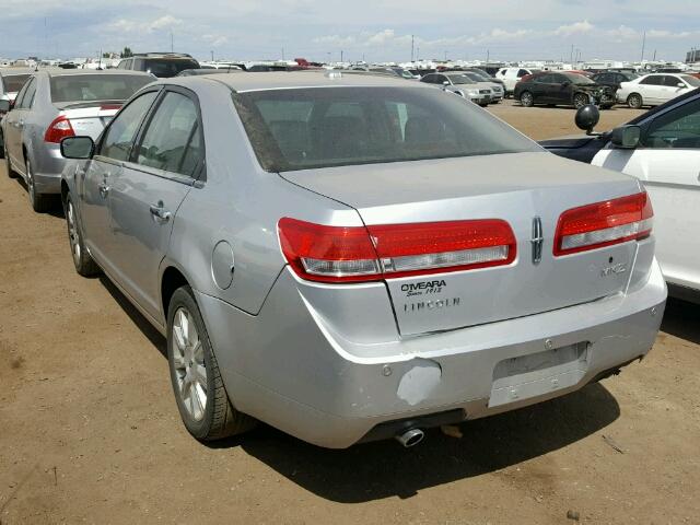 3LNHL2GC6CR826843 - 2012 LINCOLN MKZ SILVER photo 3