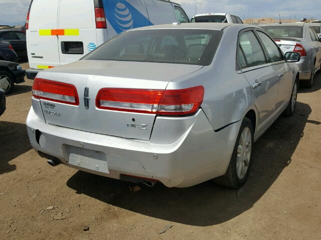 3LNHL2GC6CR826843 - 2012 LINCOLN MKZ SILVER photo 4