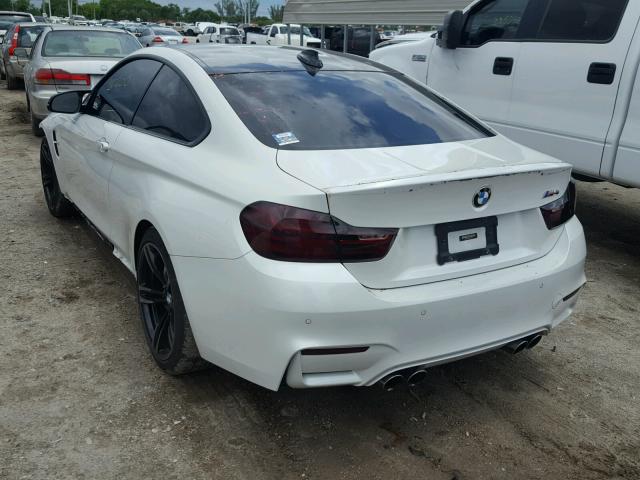 WBS3R9C55GK337723 - 2016 BMW M4 WHITE photo 3