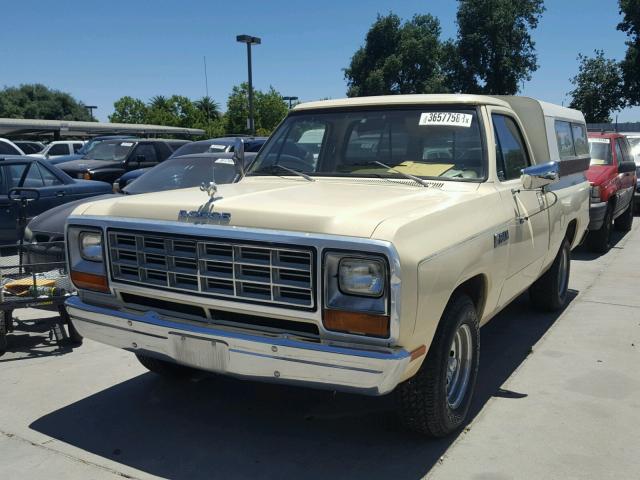 1B7FD14E3CS203628 - 1982 DODGE D-SERIES D YELLOW photo 2