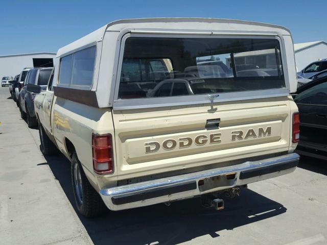 1B7FD14E3CS203628 - 1982 DODGE D-SERIES D YELLOW photo 3