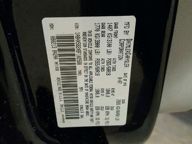 1A8HX582X8F102568 - 2008 CHRYSLER ASPEN LIMI 黑色 照片 10