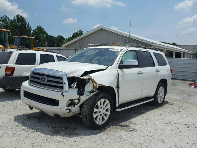 5TDDW5G14AS024134 - 2010 TOYOTA SEQUOIA PL WHITE photo 2