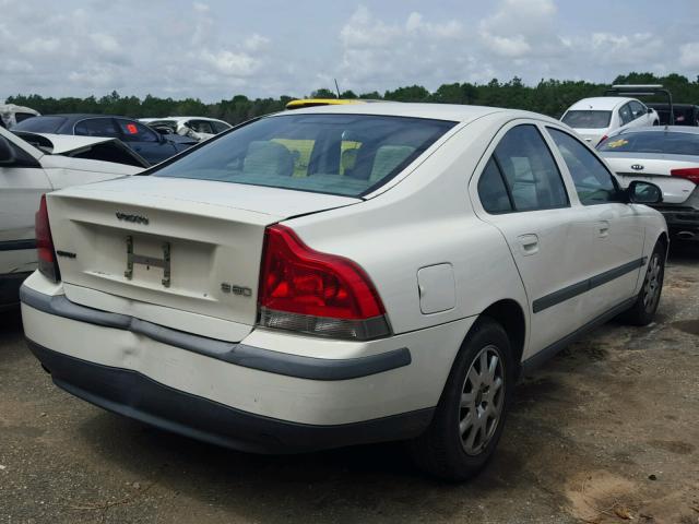 YV1RS61R022099373 - 2002 VOLVO S60 WHITE photo 4