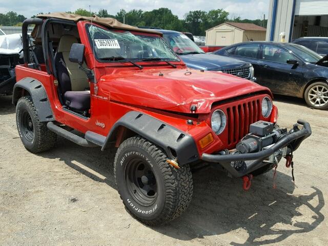 1J4FY29P4VP448670 - 1997 JEEP WRANGLER / RED photo 1