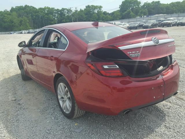 2G4GK5EX3F9145376 - 2015 BUICK REGAL RED photo 3