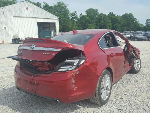 2G4GK5EX3F9145376 - 2015 BUICK REGAL RED photo 4