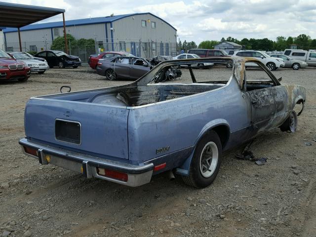 1GCCW80H8DR281725 - 1983 CHEVROLET EL CAMINO BLUE photo 4