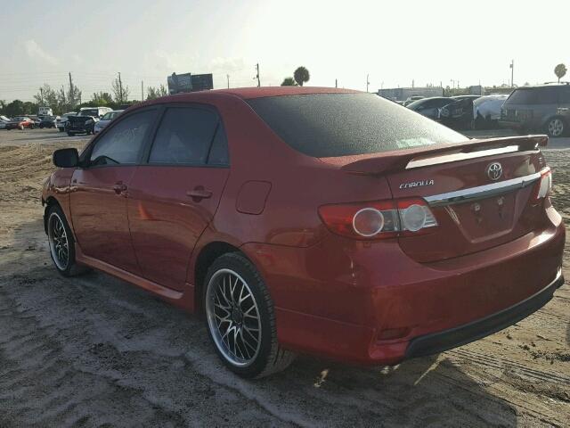 5YFBU4EE7DP140552 - 2013 TOYOTA COROLLA/S/ RED photo 3