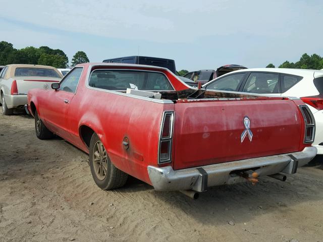 8H47H136906 - 1978 FORD RANCHERO RED photo 3