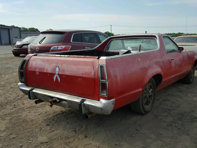 8H47H136906 - 1978 FORD RANCHERO RED photo 4
