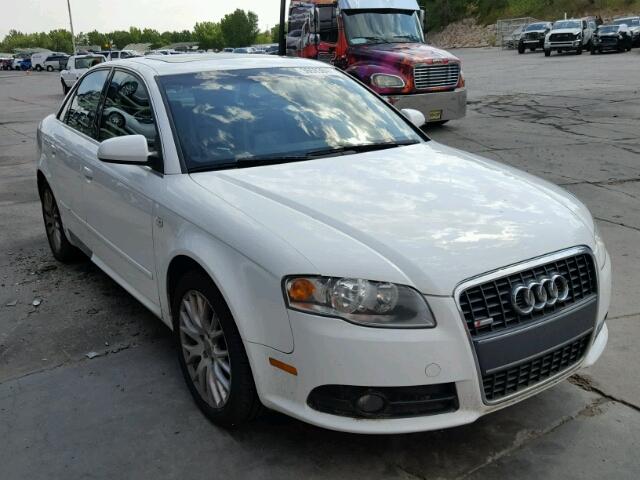 WAUAF78E48A139160 - 2008 AUDI A4 2.0T WHITE photo 1