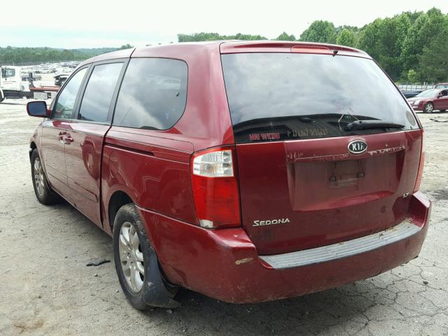 KNDMB233466057918 - 2006 KIA SEDONA EX MAROON photo 3