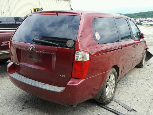 KNDMB233466057918 - 2006 KIA SEDONA EX MAROON photo 4