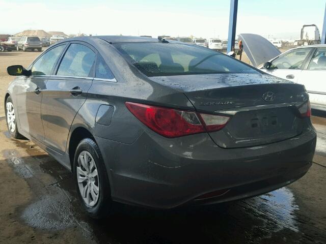 5NPEB4AC1DH555063 - 2013 HYUNDAI SONATA GLS CHARCOAL photo 3