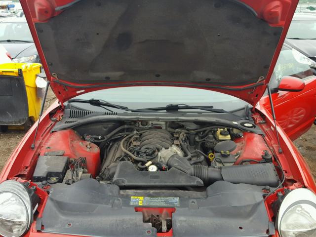 1FAHP60A85Y105975 - 2005 FORD THUNDERBIR RED photo 7