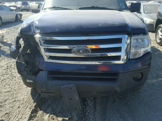 1FMFK15597LA10397 - 2007 FORD EXPEDITION BLUE photo 9