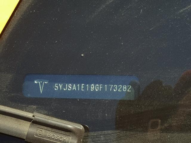 5YJSA1E19GF173282 - 2016 TESLA MODEL S Կարմիր լուսանկար 10