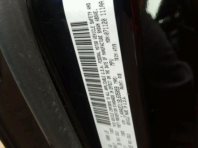 1J4AA2D11BL635059 - 2011 JEEP WRANGLER S BLACK photo 10