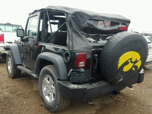 1J4AA2D11BL635059 - 2011 JEEP WRANGLER S BLACK photo 3