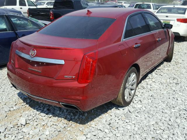 1G6AP5SX7E0143402 - 2014 CADILLAC CTS RED photo 4