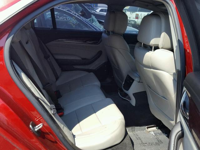 1G6AP5SX7E0143402 - 2014 CADILLAC CTS RED photo 6