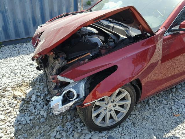 1G6AP5SX7E0143402 - 2014 CADILLAC CTS RED photo 9