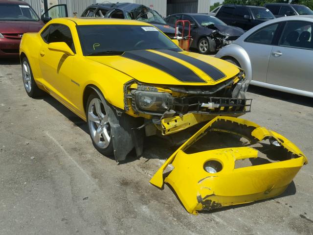 2G1FB1EV1A9213831 - 2010 CHEVROLET CAMARO LT YELLOW photo 1