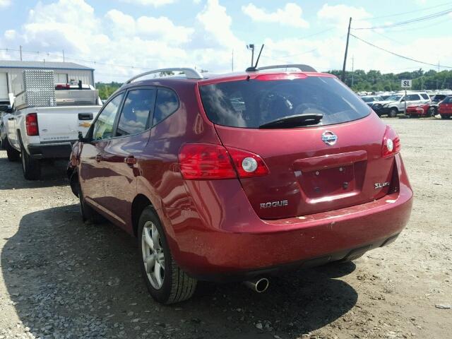 JN8AS58V38W141461 - 2008 NISSAN ROGUE RED photo 3