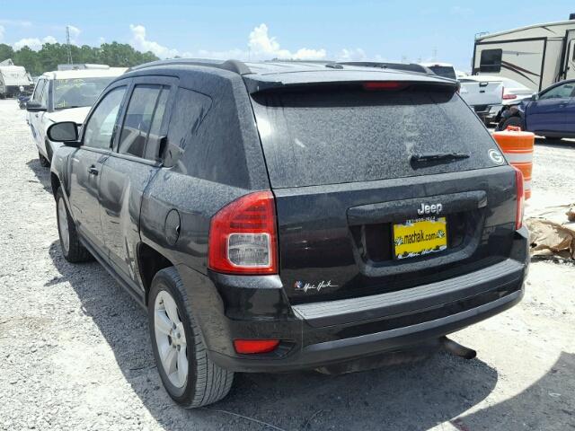 1C4NJCBA6CD500588 - 2012 JEEP COMPASS SP BLACK photo 3