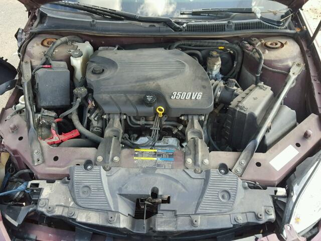 2G1WT58NX79286897 - 2007 CHEVROLET IMPALA LT BURGUNDY photo 7