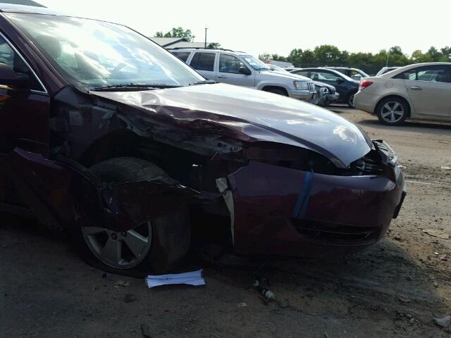 2G1WT58NX79286897 - 2007 CHEVROLET IMPALA LT BURGUNDY photo 9