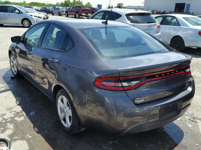 1C3CDFBB2GD585318 - 2016 DODGE DART SXT GRAY photo 3