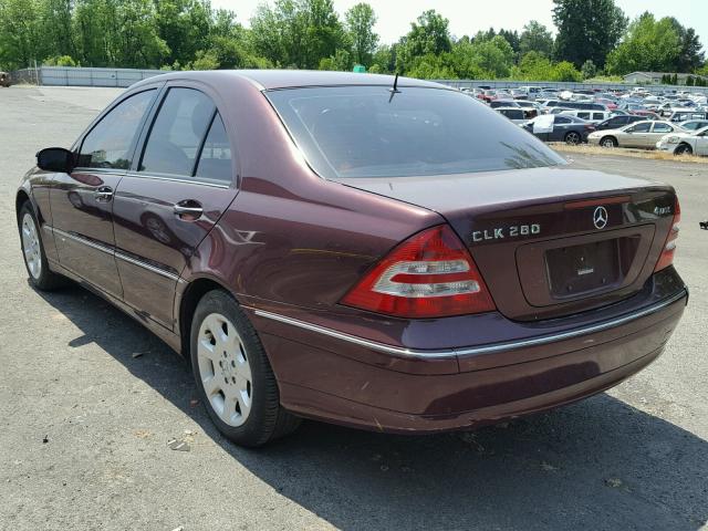 WDBRF92H46F776875 - 2006 MERCEDES-BENZ C GENERATI RED photo 3